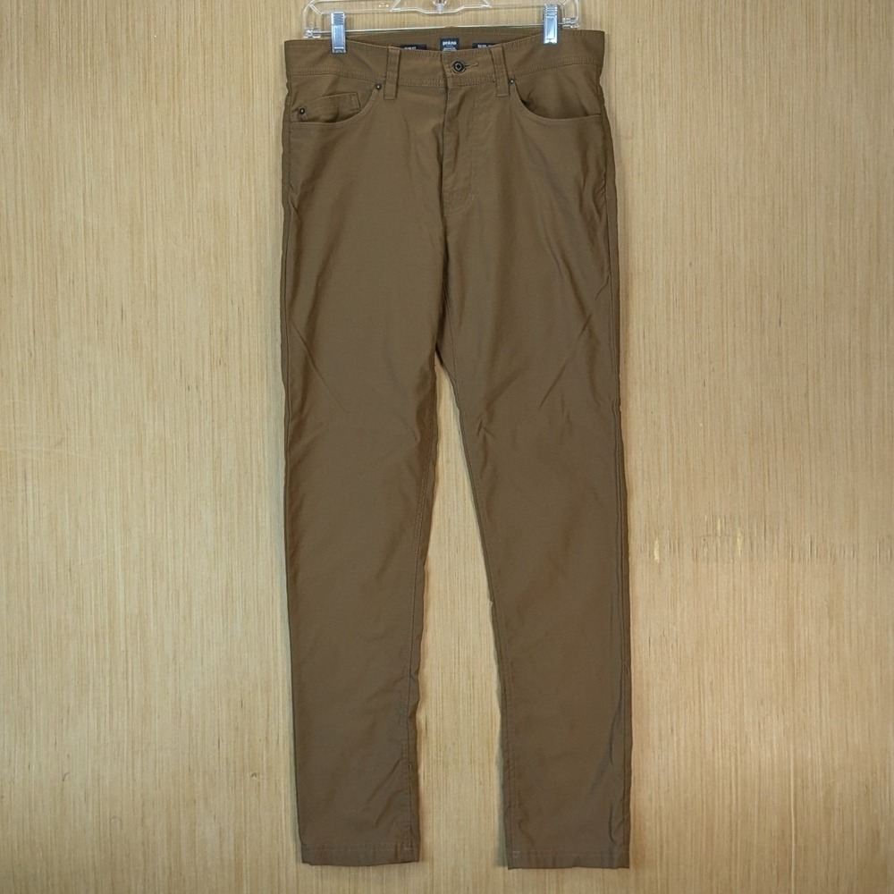 Prana Brion Slim Fit Pants II Brown Recycled Nylon Stretch Hiking Mens 32x32